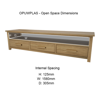 Opus Wide Plasma Unit. 100% Solid Oak