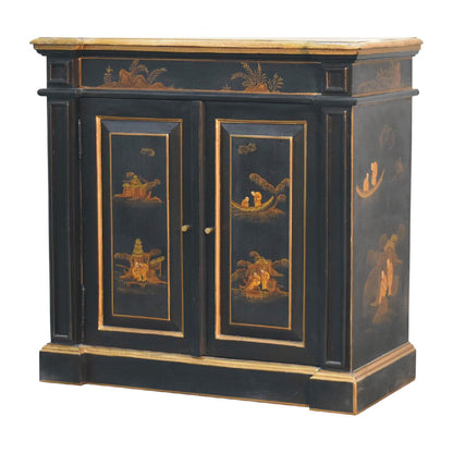 Oriental Wine Cabinet. Solid Mango Wood
