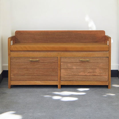 Oxford Oak-ish &nbsp;Storage Bench. 100% Solid Mango Wood&nbsp;