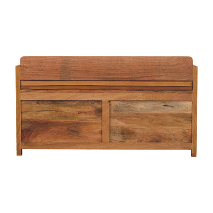 Oxford Oak-ish &nbsp;Storage Bench. 100% Solid Mango Wood&nbsp;