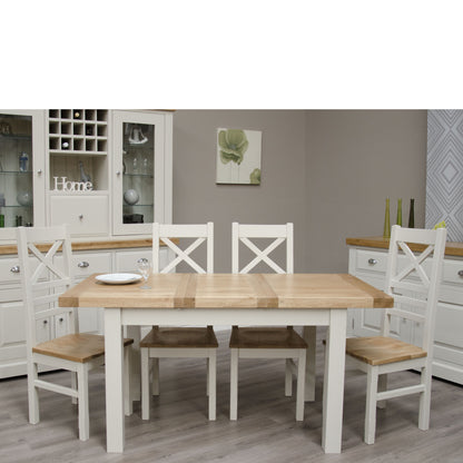 Painted Deluxe 1200 Extending Table 100% Solid Oak
