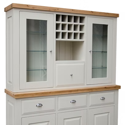 Painted Deluxe Large Sideboard Top 100% Solid Oak