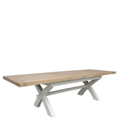 Painted Deluxe X-Leg Table 100% Solid Oak