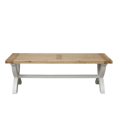 Painted Deluxe X Bench  100% Solid Oak