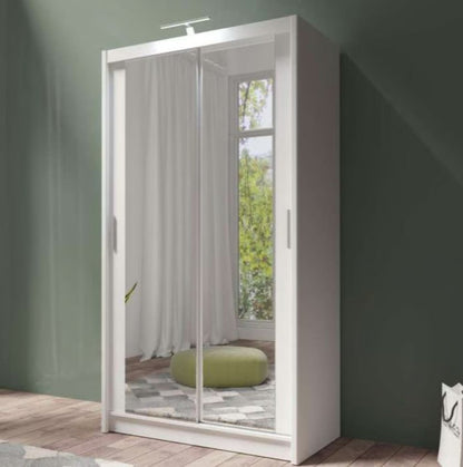 Paris 120cm Sliding Wardrobe Black or White