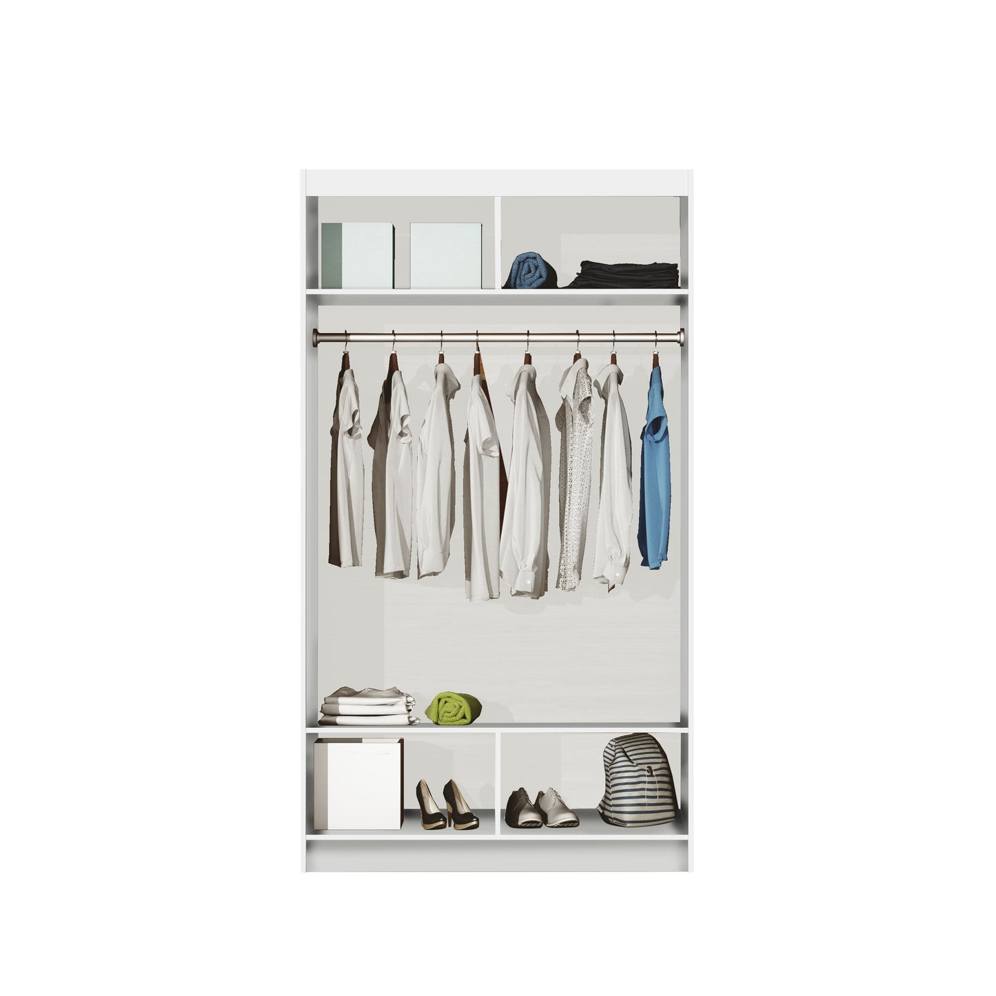 Paris 120cm Sliding Wardrobe Black or White