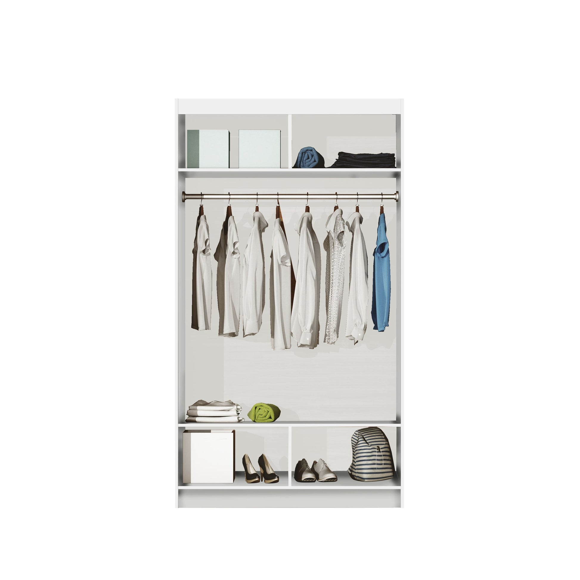 Paris 120cm Sliding Wardrobe Black or White