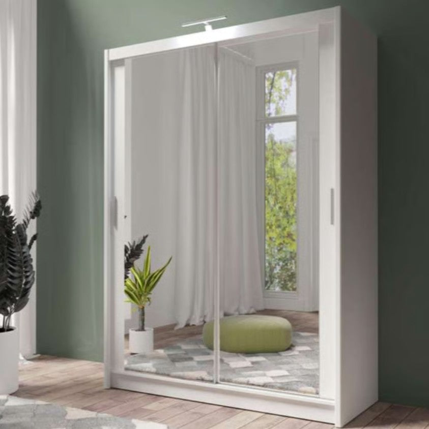 Paris 160cm Sliding Door Wardrobe Black or White
