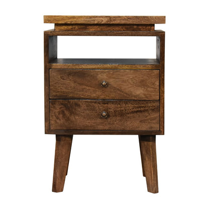Platform Bedside. 100% Solid Mango Wood