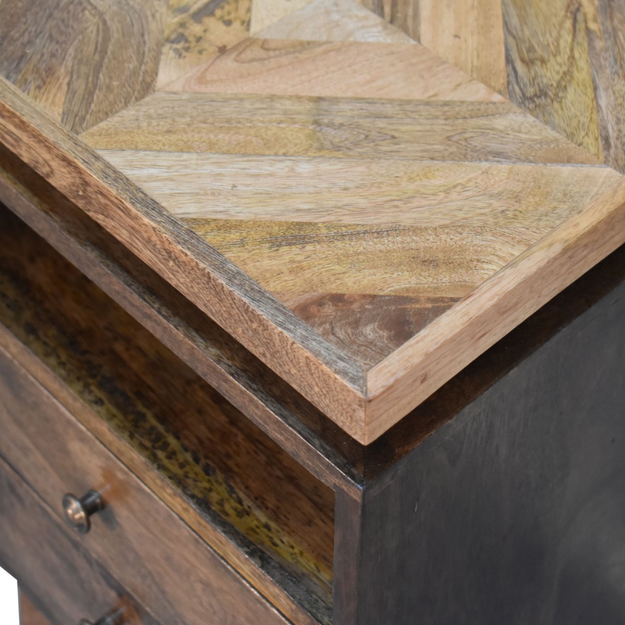 Platform Bedside. 100% Solid Mango Wood