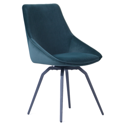 Porto Swivel Chair Velvet Seat Metal Legs. 3 Colours Available