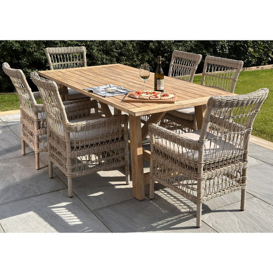 Provence Collection Outdoor Large Dining Table - Acacia Wood