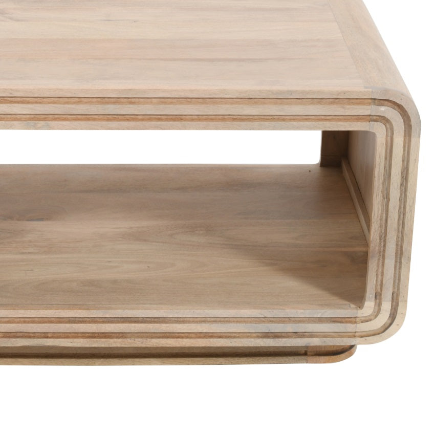 Hudson Carved Mango Wood Coffee Table