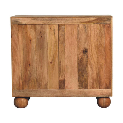 Rattan Ball Cabinet Mango Wood Construction.