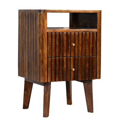 Reeve Bedside. 100% Solid Mango Wood
