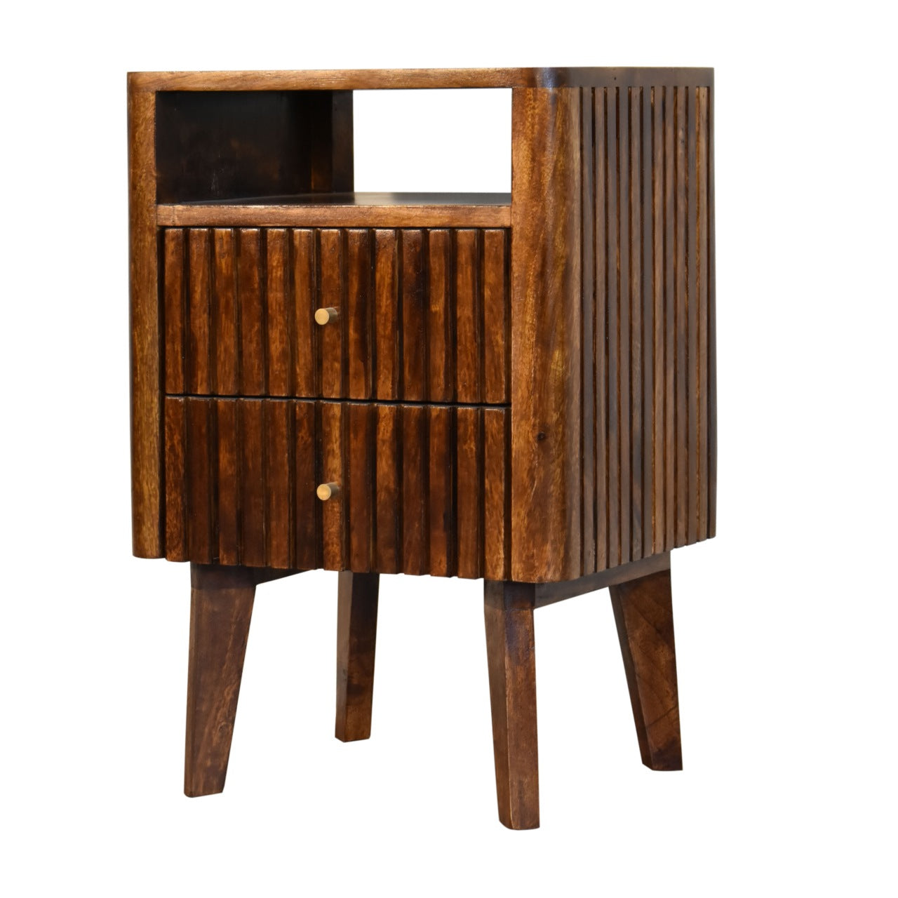 Reeve Bedside. 100% Solid Mango Wood