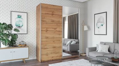 Rodos 200cm Sliding Mirror Door Wardrobe - 3 Colour Options