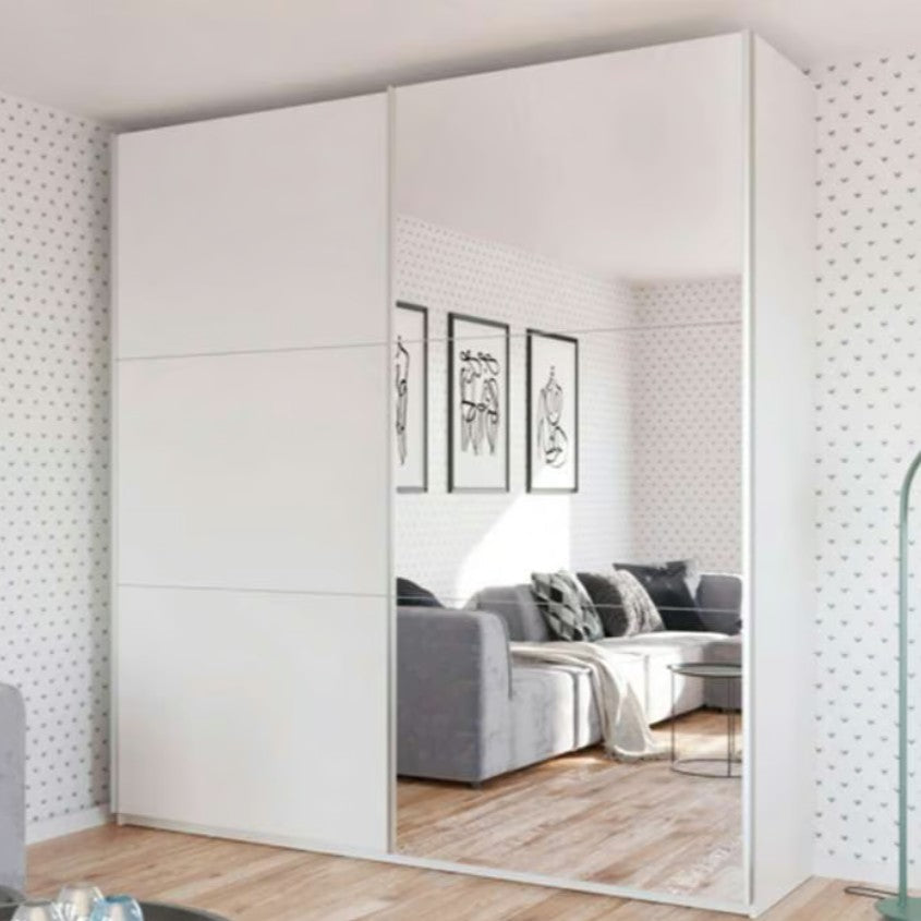 Rodos 225cm Wide Sliding Door Wardrobe 4 Colour Options