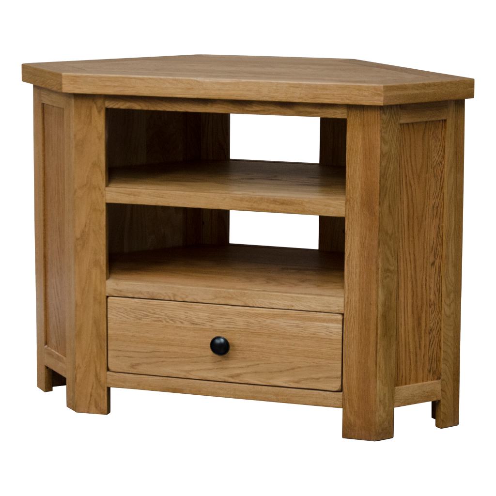 Rustic Corner TV Unit 100% solid oak