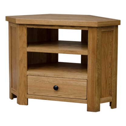 Rustic Corner TV Unit 100% solid oak