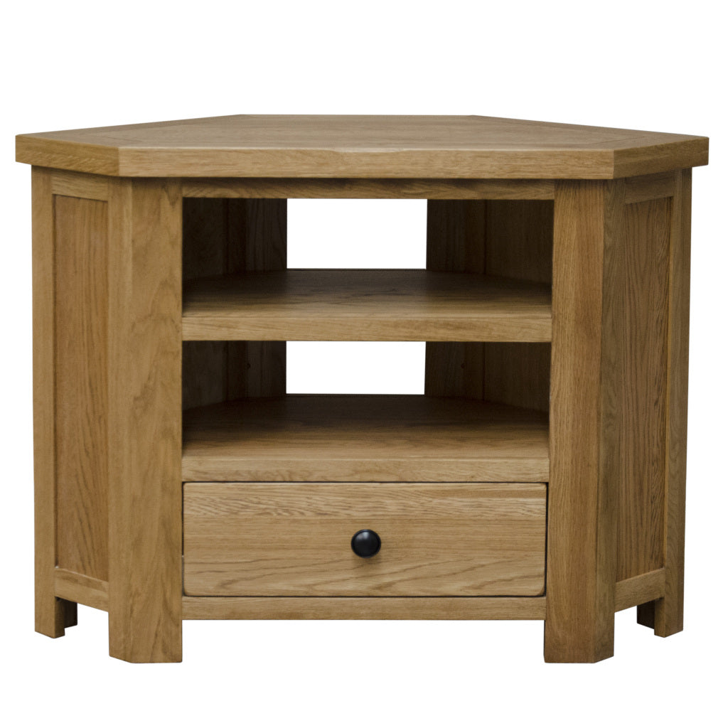 Rustic Corner TV Unit 100% solid oak