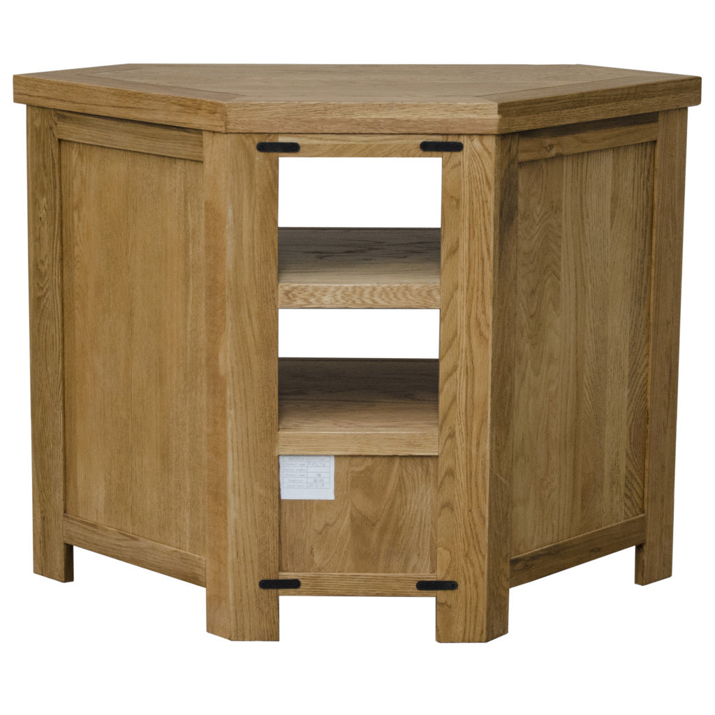 Rustic Corner TV Unit 100% solid oak