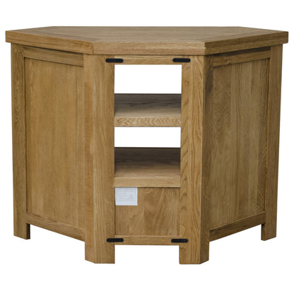 Rustic Corner TV Unit 100% solid oak