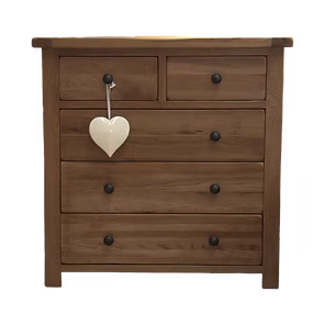 Rustic Oak 2 Over 3 Chest 100% Solid Oak
