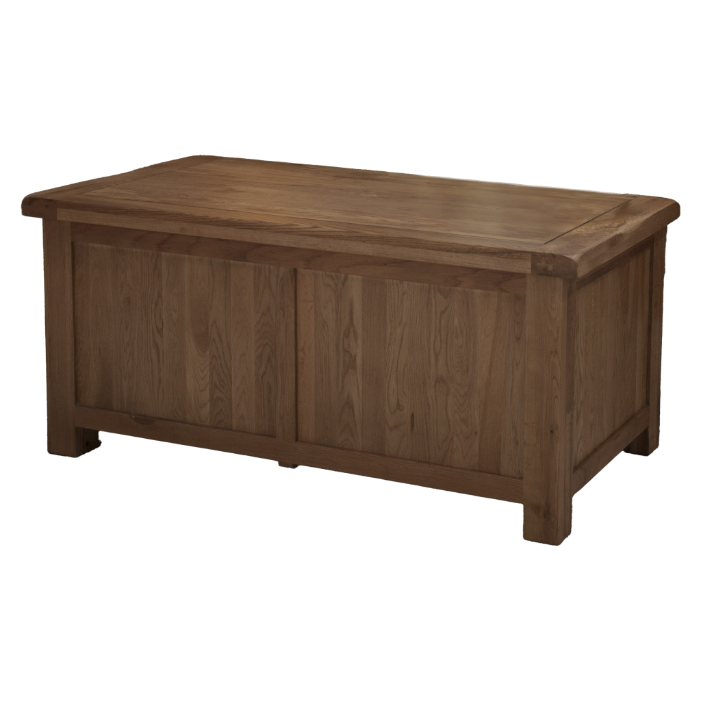 Rustic Oak Blanket Box 100% Solid Oak