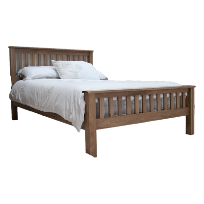 Rustic Oak Double Bed 100% solid oak