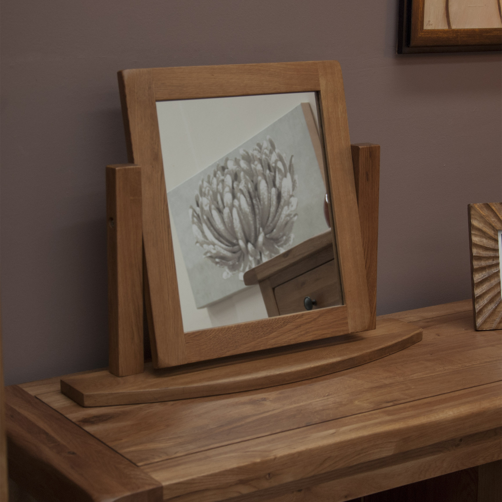 Rustic Oak Dressing Table Mirror 100% Solid Oak