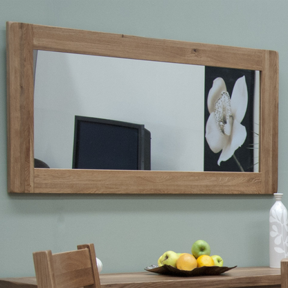 Rustic Oak Large Mirror 100% Solid Oak