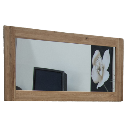 Rustic Oak Large Mirror 100% Solid Oak