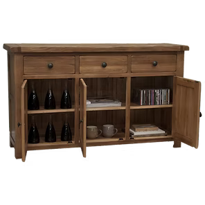 Rustic Oak Large Sideboard 100% solid oak