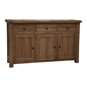 Rustic Oak Large Sideboard 100% solid oak