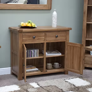 Rustic Oak Small Sideboard  100% solid oak