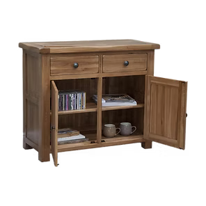 Rustic Oak Small Sideboard  100% solid oak