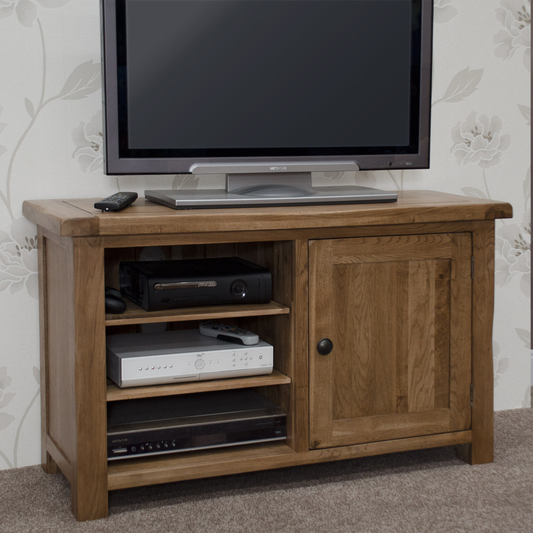 Rustic Oak TV Cabinet 100% solid oak