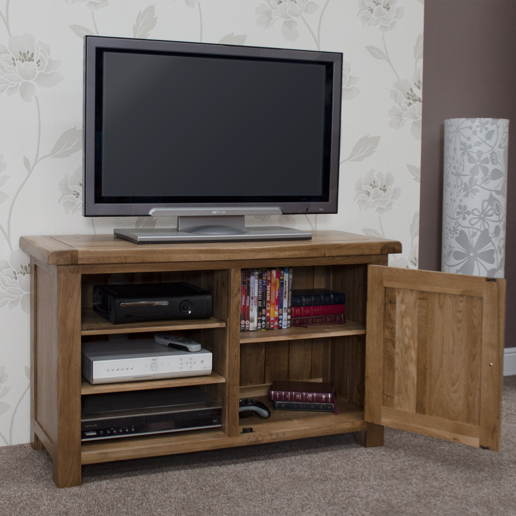 Rustic Oak TV Cabinet 100% solid oak