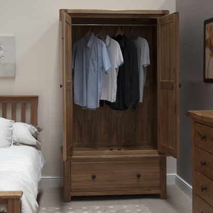 Rustic Oak Wardrobe. 100% Solid Oak