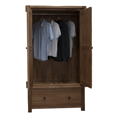 Rustic Oak Wardrobe. 100% Solid Oak