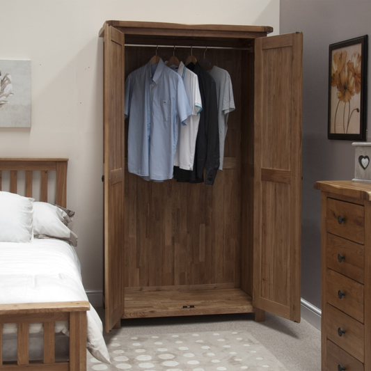 Rustic Oak Wardrobe 100% Solid Oak