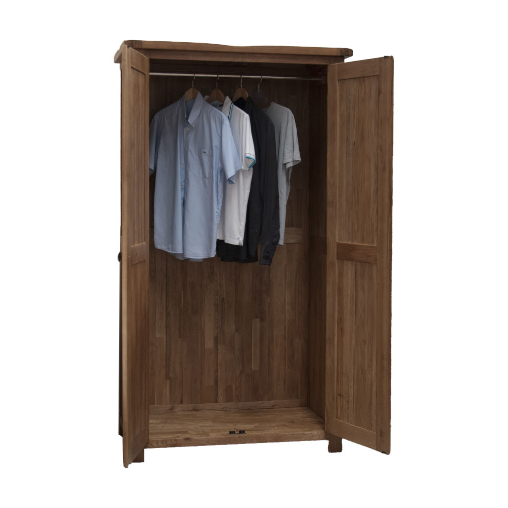 Rustic Oak Wardrobe 100% Solid Oak
