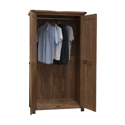 Rustic Oak Wardrobe 100% Solid Oak