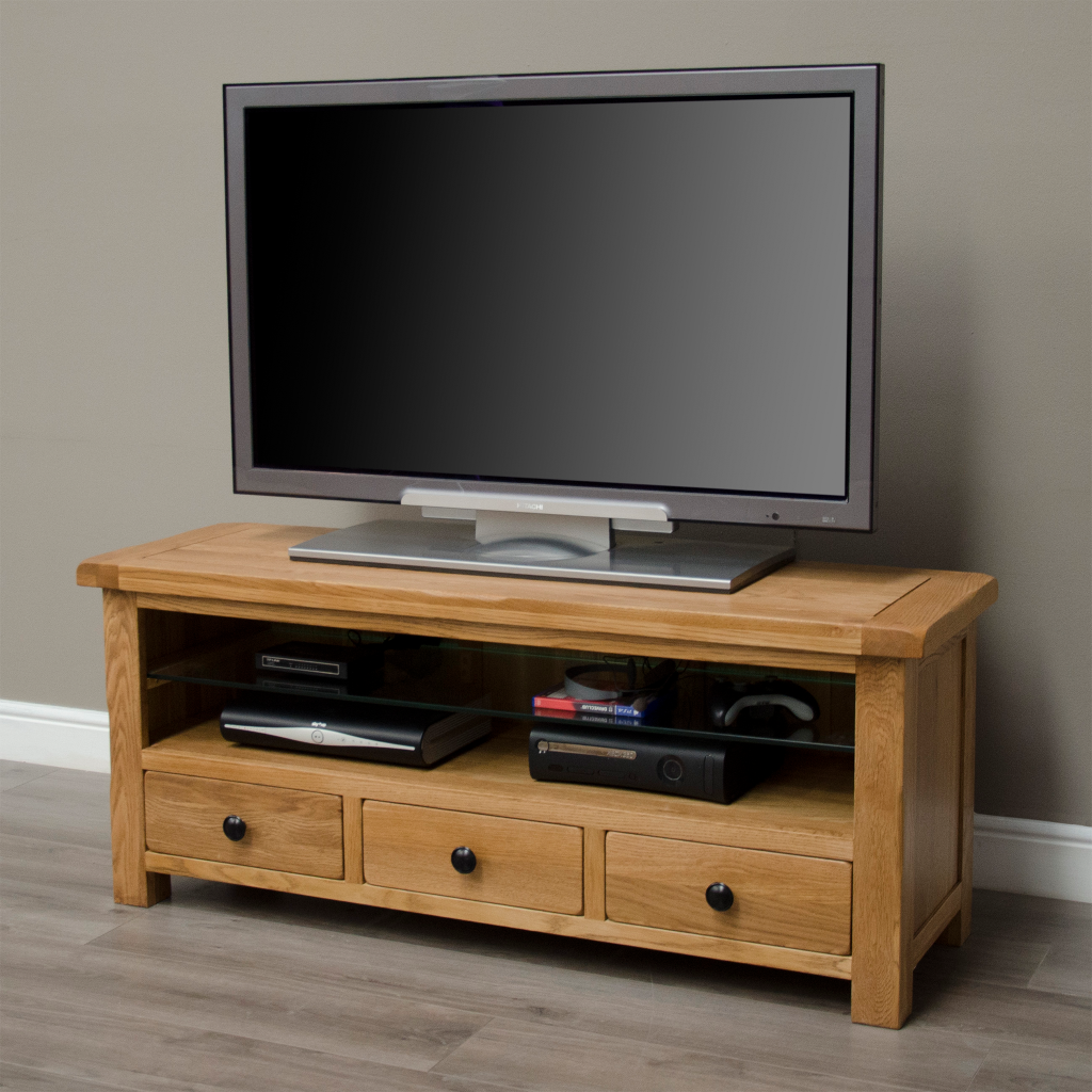 Rustic Plasma TV Stand 100% solid oak