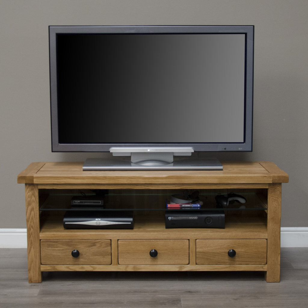 Rustic Plasma TV Stand 100% solid oak