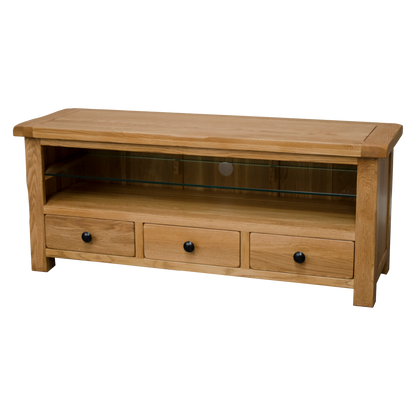 Rustic Plasma TV Stand 100% solid oak