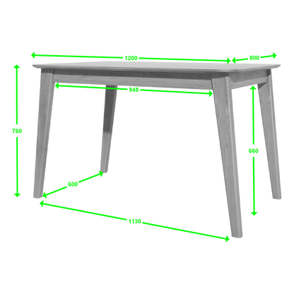 Scandic 1250 x 800 Table. Solid Oak  100% Solid Oak