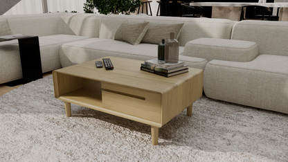 Scandic 3 x 2 Coffee Table. Solid Oak 100% Solid Oak