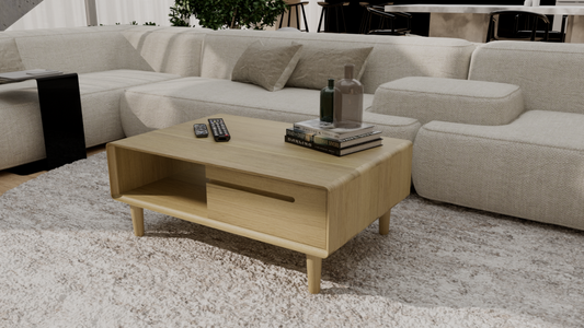 Scandic 3 x 2 Coffee Table. Solid Oak 100% Solid Oak